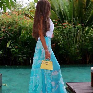 PUCCI Cotton Orchidee Maxi Skirt